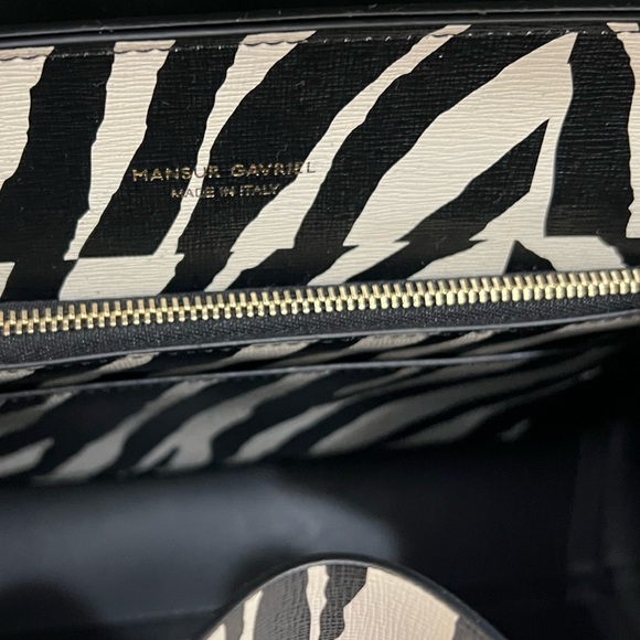 New-Mansur Gavriel Zebra-Print Leather Tote Bag - Picture 11 of 14